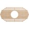 Ekena Millwork Chrysler Wood Fretwork Pierced Ceiling Medallion, Alder, 22"W x 11"H x 5 3/4"ID x 3/8"T CMWP22X11X0375CSAL - alternate 1